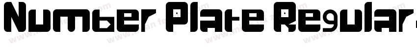 Number Plate Regular字体转换